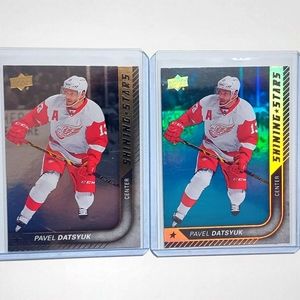 Pavel Datsyuk 2 Card Shining Stars Lot 2015/16 Inserts Hockey Card #SS-25